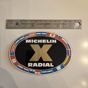 Vintage Michelin X Radial Tires Racing Sticker